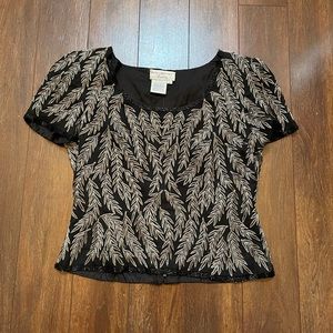 Fancy “after 5” short-sleeved top